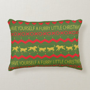Personalisiertes Weihnachtskissen "Furry XMAS" Hun Dekokissen