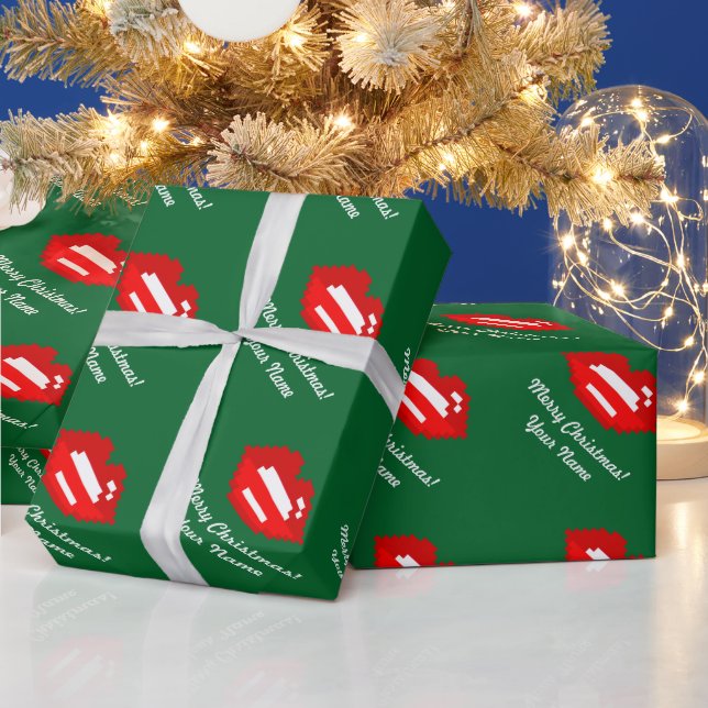 Personalisiertes Weihnachtskissenpapier Geschenkpapier (Feiertage)