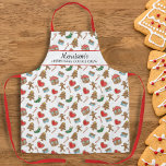 Personalisiertes Weihnachtskochtchen Crew nach Maß Schürze<br><div class="desc">Feiern Sie die Urlaubssaison und die großartigen Zeiten, in denen Sie Weihnachtskekse gebacken haben. Diese lustige Schürze zeichnet sich durch ein Weihnachts-Cookie-Muster und zwei Textzeilen aus. Fügen Sie Ihren Familiennamen, den Namen der Großmutter, einen Ort und vieles mehr hinzu. Ideal für Familien, die zusammen backen. . . macht ein perfektes...</div>