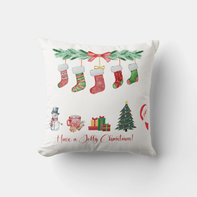 Personalisiertes Weihnachtskopfkissen Kissen (Vorderseite)