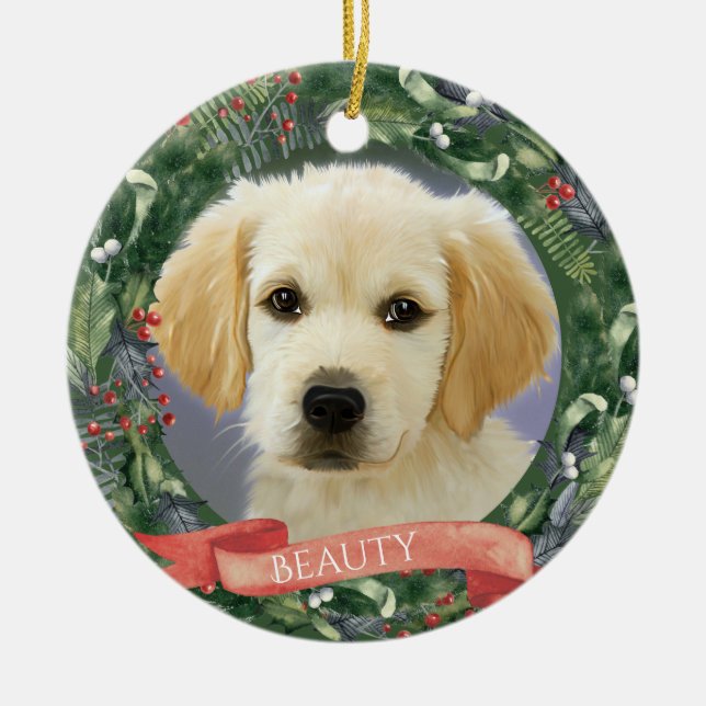 Personalisiertes Weihnachtslied Foto Keramik Ornament (Vorne)