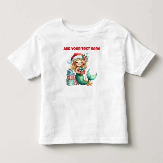 Personalisiertes Weihnachtsmädchen Kleinkinder-Shi Kleinkind T-shirt (Vorderseite)