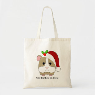 Personalisiertes Weihnachtsmeerschweinchen mit San Tragetasche