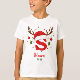 Personalisiertes Weihnachtsmonogramm S Weihnachtsm T-Shirt