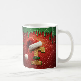 Personalisiertes Weihnachtsmonogramm T mit Santa-H Kaffeetasse