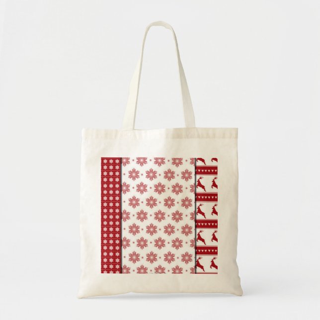 Personalisiertes Weihnachtsmuster Tragetasche (Vorne)