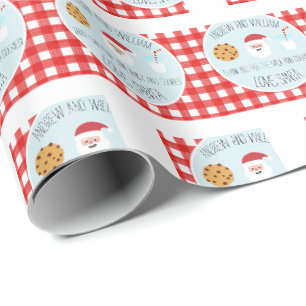 Personalisiertes Weihnachtspapier für Santa-Milch  Geschenkpapier