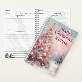 Personalisiertes Weihnachtsrezeption Notizbuch