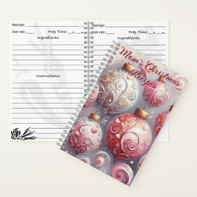 Personalisiertes Weihnachtsrezeption Notizbuch (Innen)