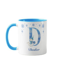 Personalisiertes Weihnachtsschneeflogramm D