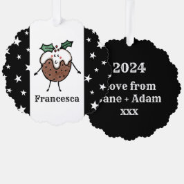 Personalisiertes Weihnachtsspiel Ornament Karte