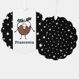 Personalisiertes Weihnachtsspiel Ornament Karte