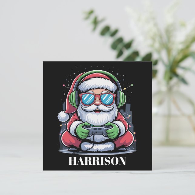 Personalisiertes Weihnachtsvideospiel Weihnachten (Stehend Vorderseite)