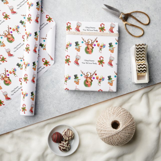 Personalisiertes Weihnachtswackelpapier Geschenkpapier (Kunsthandwerk)