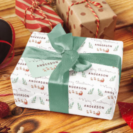 Personalisiertes Weihnachtswackelpapier Geschenkpapier