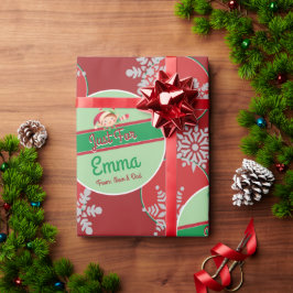 Personalisiertes Weihnachtswackelpapier Geschenkpapier