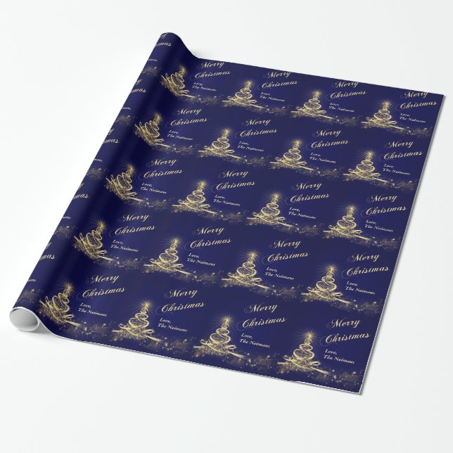 Personalisiertes Weihnachtswrapping-Papier Geschenkpapier (Ungerollt)