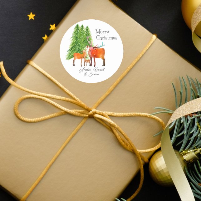 Personalisiertes Weihnachtswunder Runder Aufkleber (Von Creator hochgeladen)