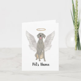 Personalisiertes Weimaraner-Beileid-Gedächtnis Karte