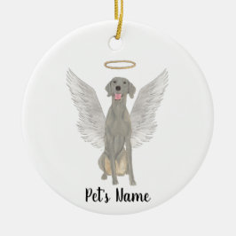 Personalisiertes Weimaraner-Beileid-Gedächtnis Keramik Ornament