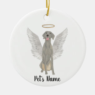 Personalisiertes Weimaraner Trauer Gedenken Keramik Ornament