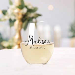 Personalisiertes Weinglas Bridesmaid Ohne Stiel