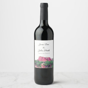 Personalisiertes Weinkeller Sedona Arizona Weinetikett