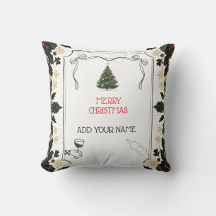 Personalisiertes Weinliebhaber-Weihnachtsbaum-Kiss Kissen