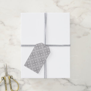 Personalisiertes weiß-graues Muster Geschenkanhänger