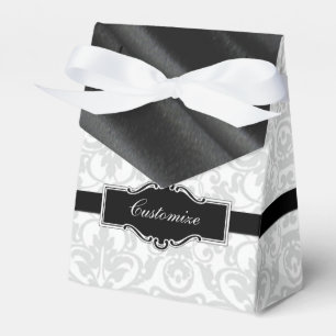 Personalisiertes Weiß und Schwarz Damaskus - Zelt  Geschenkschachtel
