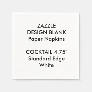 Personalisiertes Weißer Cocktail Papier Napkins Serviette