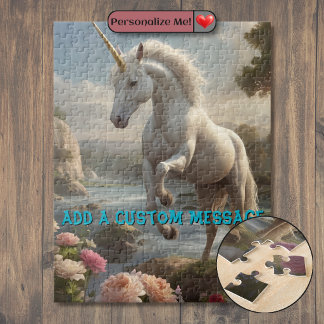 Personalisiertes weißes Einhorn-Blumenbach