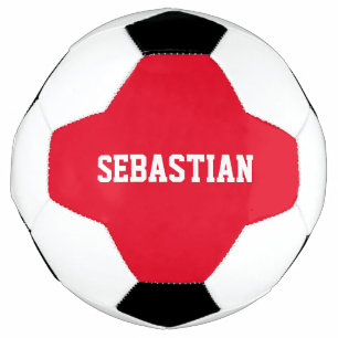 Personalisiertes, weißes individuelle Name-Team Fußball