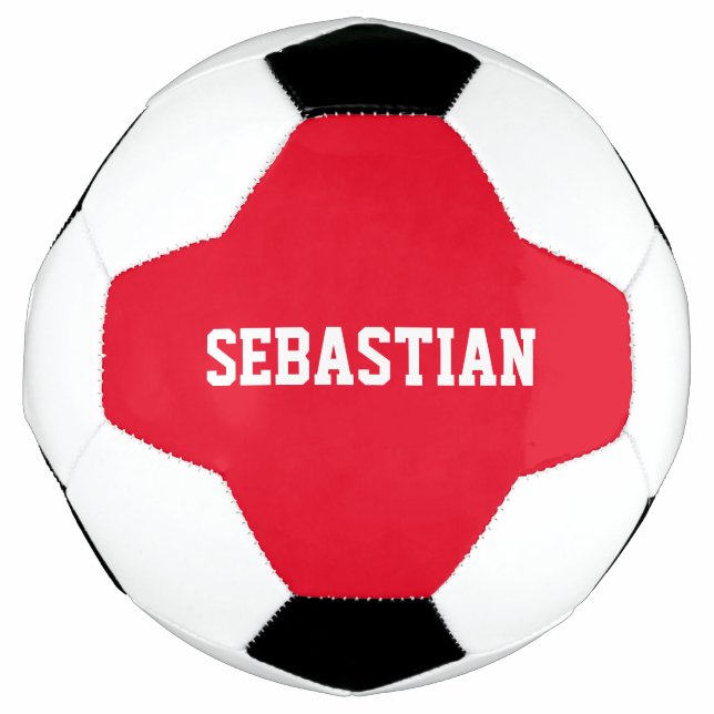 Personalisiertes, weißes individuelle Name-Team Fußball (Vorderseite)