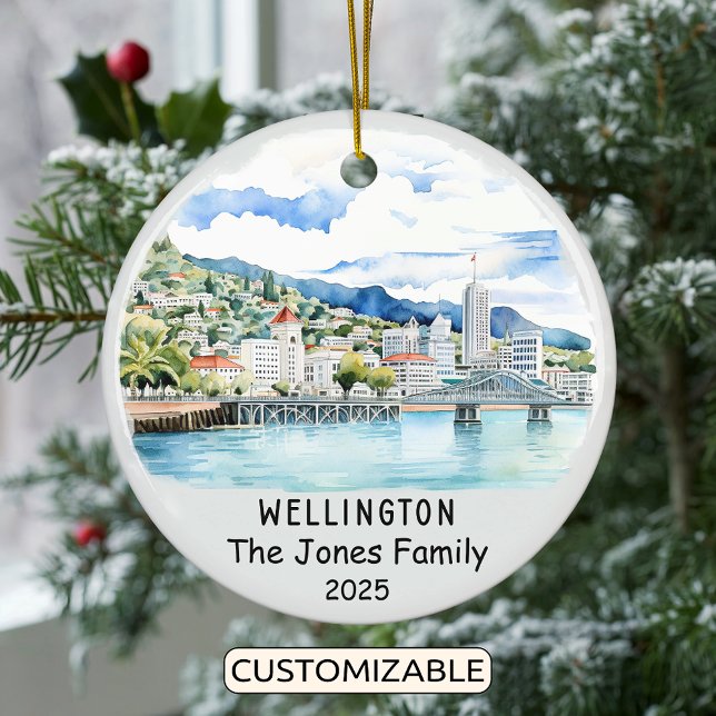 Personalisiertes Wellington-Ornament, Neuseeland Keramik Ornament (Von Creator hochgeladen)