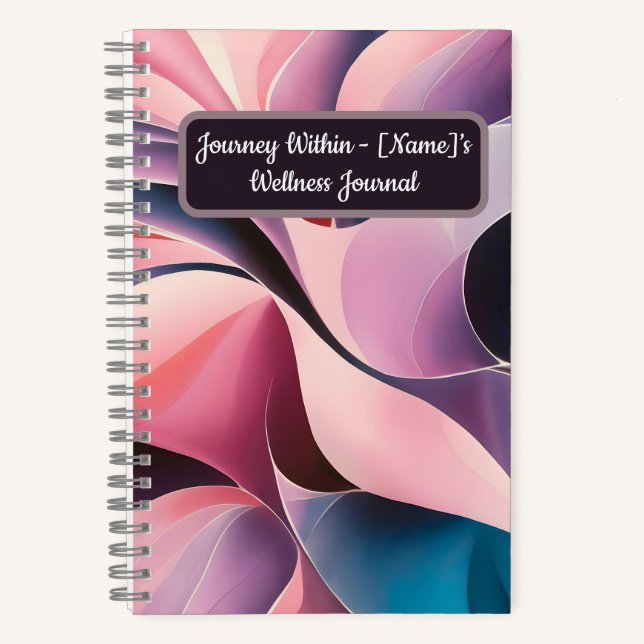 Personalisiertes Wellness-Journal - "Reise innerha Notizbuch (Vorderseite)