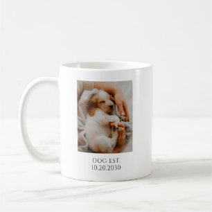 Personalisiertes Welpenfoto Hund etabliert Kaffeetasse