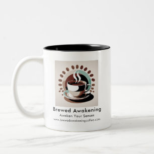 Personalisiertes Werbelogo für Unternehmen Zweifarbige Tasse