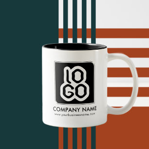 Personalisiertes Werbelogo für Unternehmen Zweifarbige Tasse