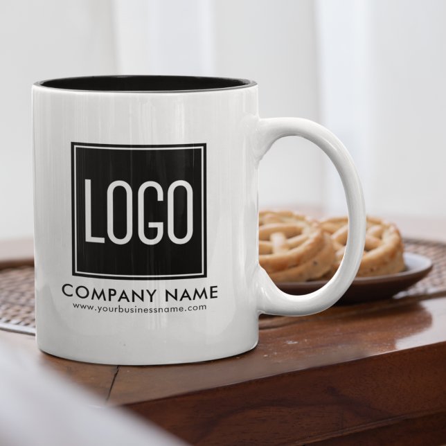 Personalisiertes Werbelogo für Unternehmen Zweifarbige Tasse (Von Creator hochgeladen)