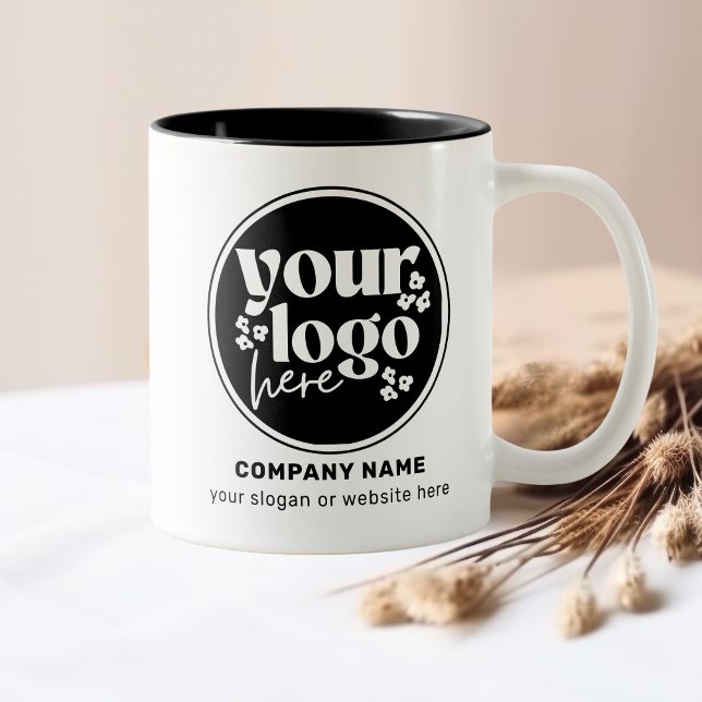 Personalisiertes Werbelogo für Unternehmen Zweifarbige Tasse (Von Creator hochgeladen)