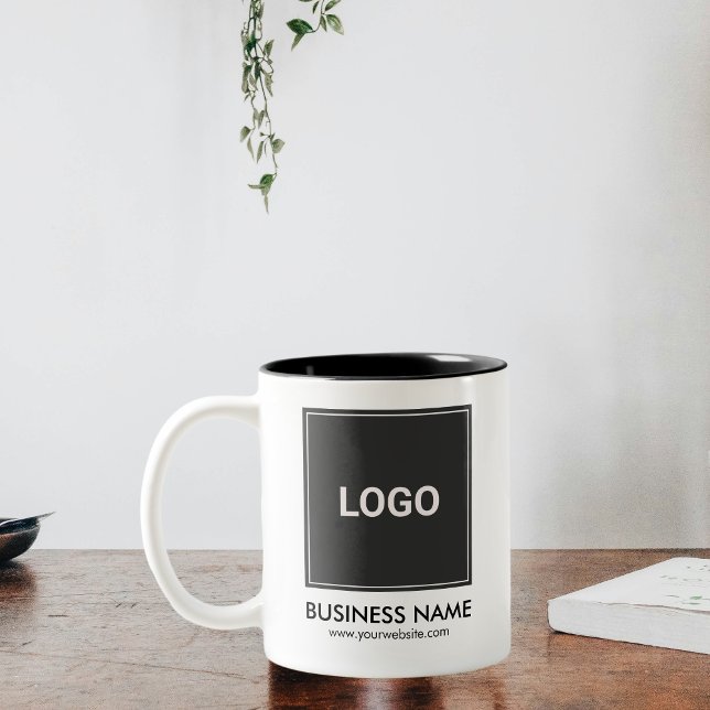 Personalisiertes Werbelogo für Unternehmen Zweifarbige Tasse (Von Creator hochgeladen)
