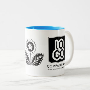 Personalisiertes Werbelogo für Unternehmen Zweifarbige Tasse