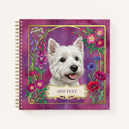 Personalisiertes West Highland Dog Pink Notizbuch