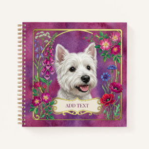 Personalisiertes West Highland Dog Pink Notizbuch