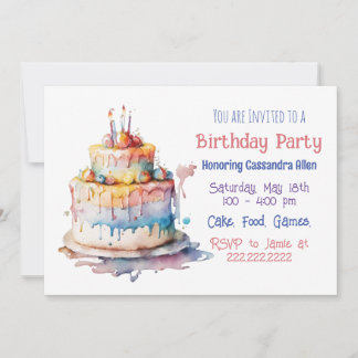Personalisiertes Whimsical Girl's Birthday lädt ei Einladung