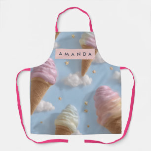 Personalisiertes Whimsical Pastell Eiscreme-Muster Schürze