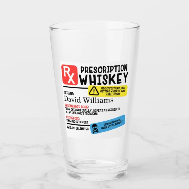 Personalisiertes Whiskey-Glas Glas (Vorderseite)