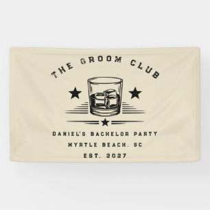 Personalisiertes Whiskey-Wochenende-Junggesellenab Banner