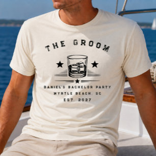 Personalisiertes Whiskey-Wochenende-Junggesellenab T-Shirt